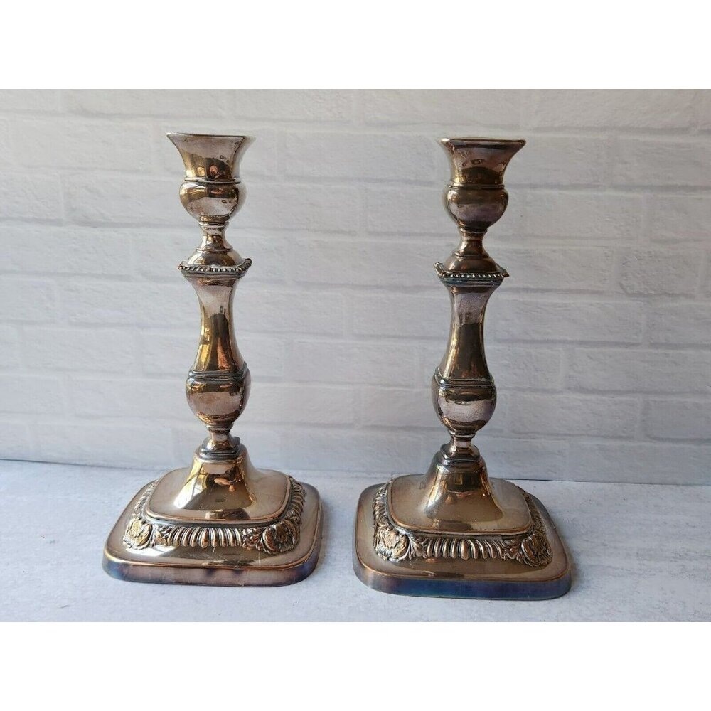Vtg International Lord Robert Silver SILVERPLATE Come Apart 3 Light Candelabras - Picture 2 of 10